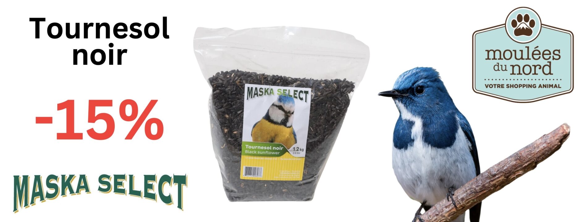 Maska Select tournesol pour oiseaux sauvages en rabais