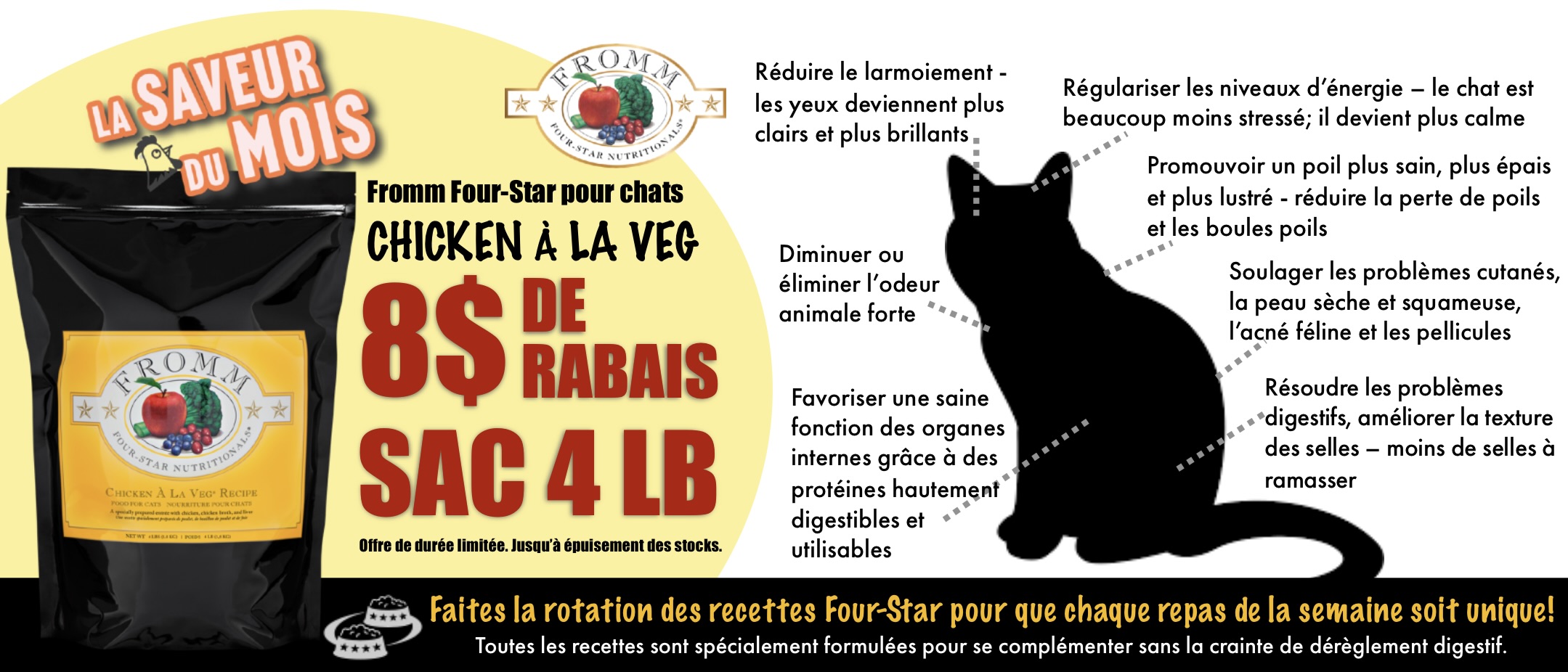 Fromm nourriture pour chat rabais du mois