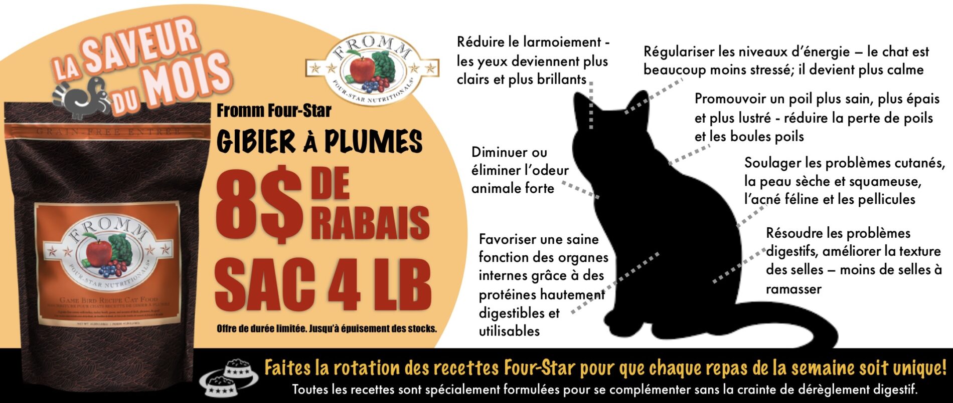 Fromm rabais saveur du mois mars pour chats