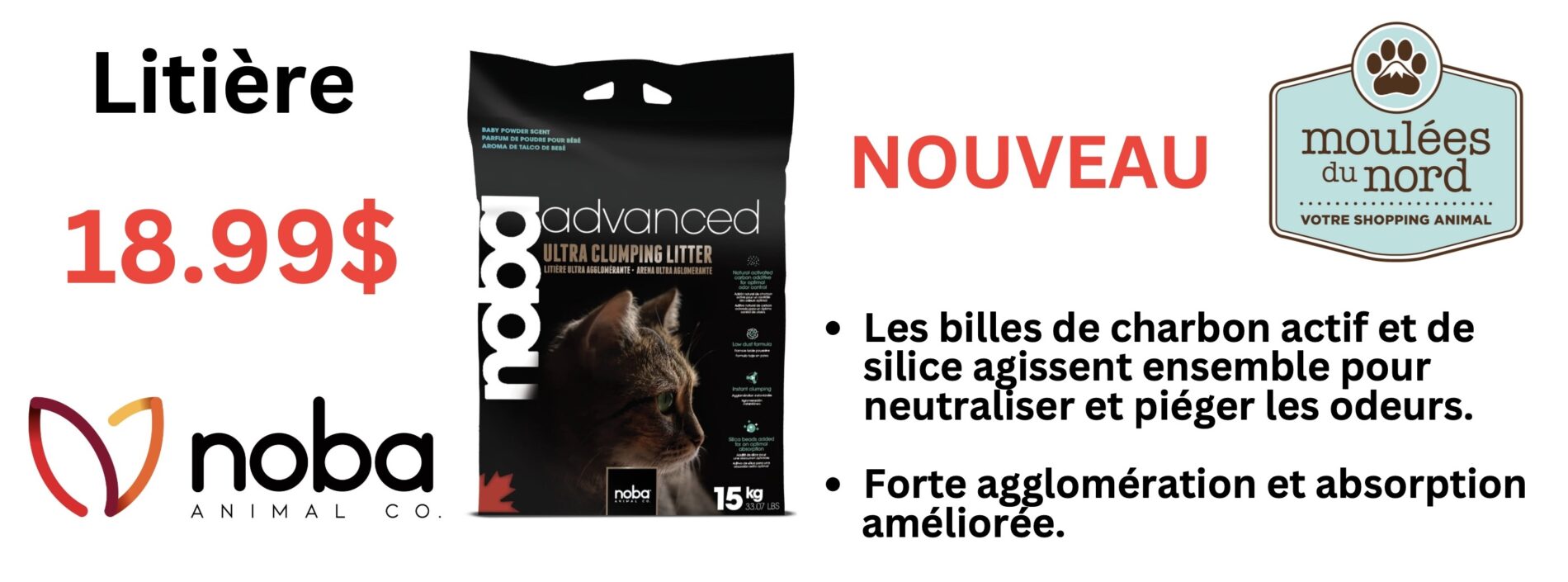 Litière Noba pour chats-nouveau