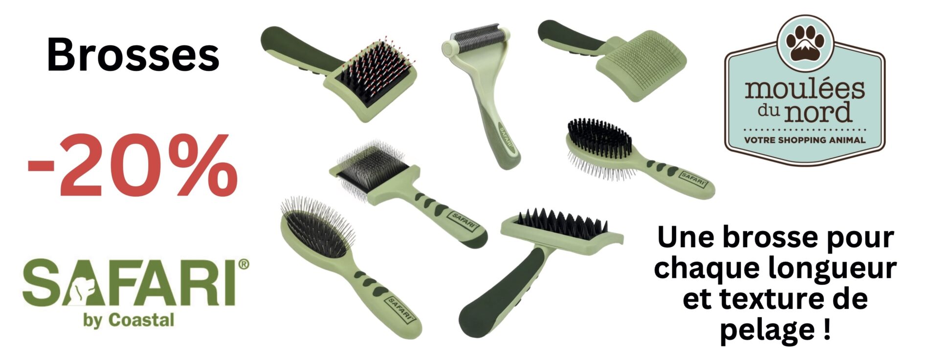 Brosses Safari pour chiens et chats