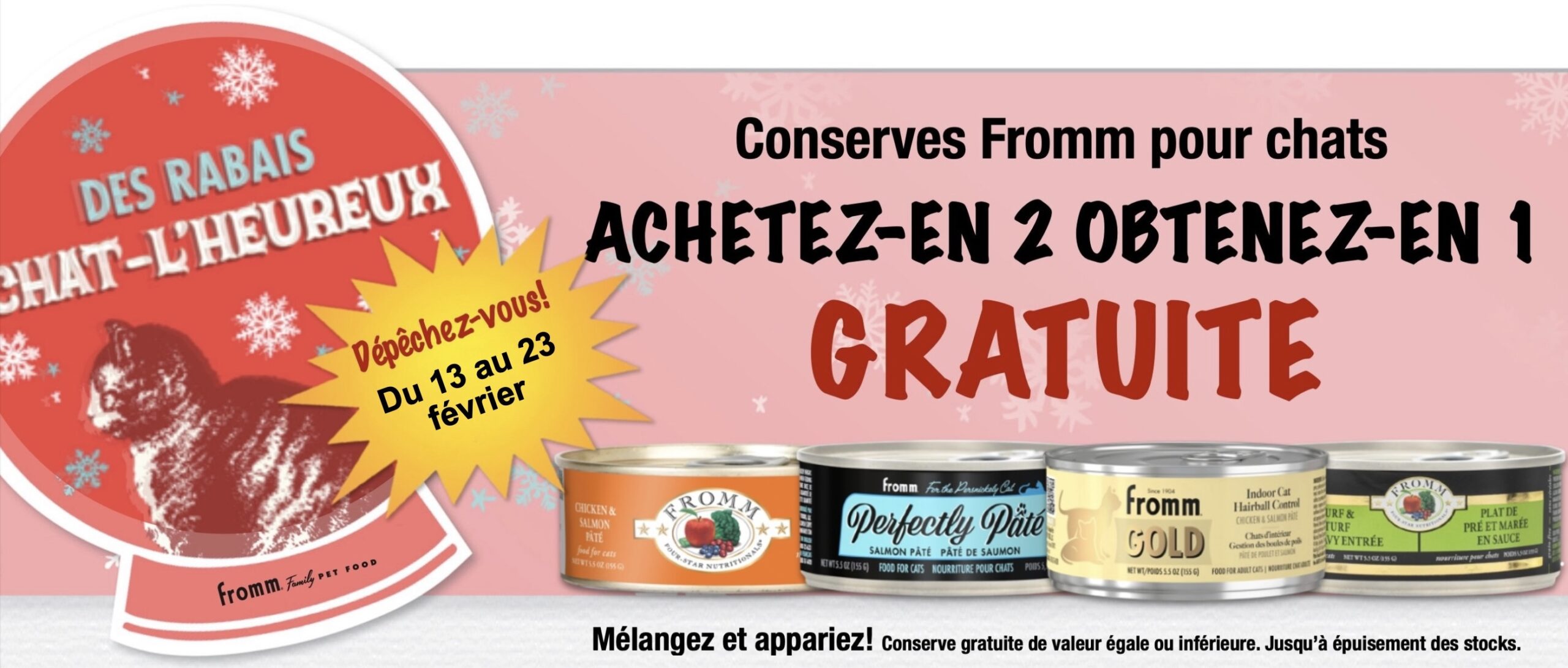 Conserves Fromm pour chats rabais février