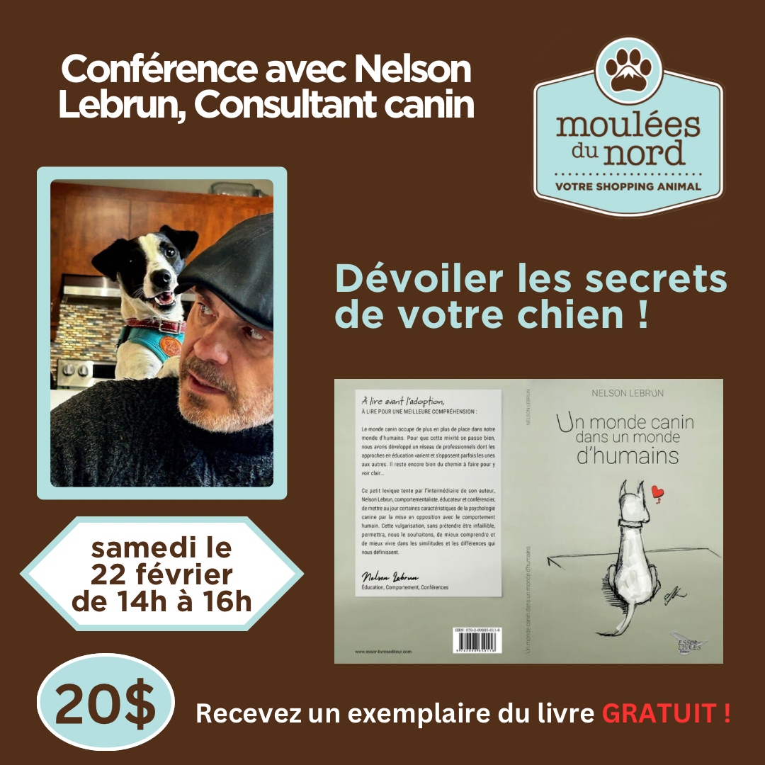 Conférence sur l'histoire et le comportement canin avec Nelson Lebrun Consultant canin