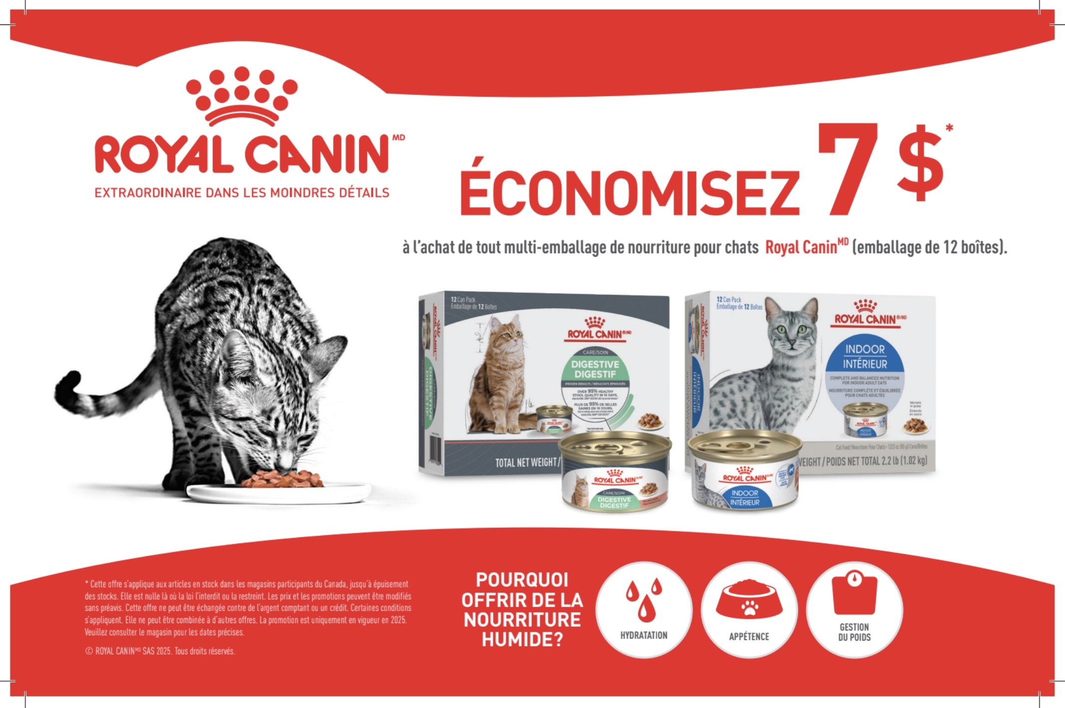 Rabais sur 12 conserves Royal Canin pour chats