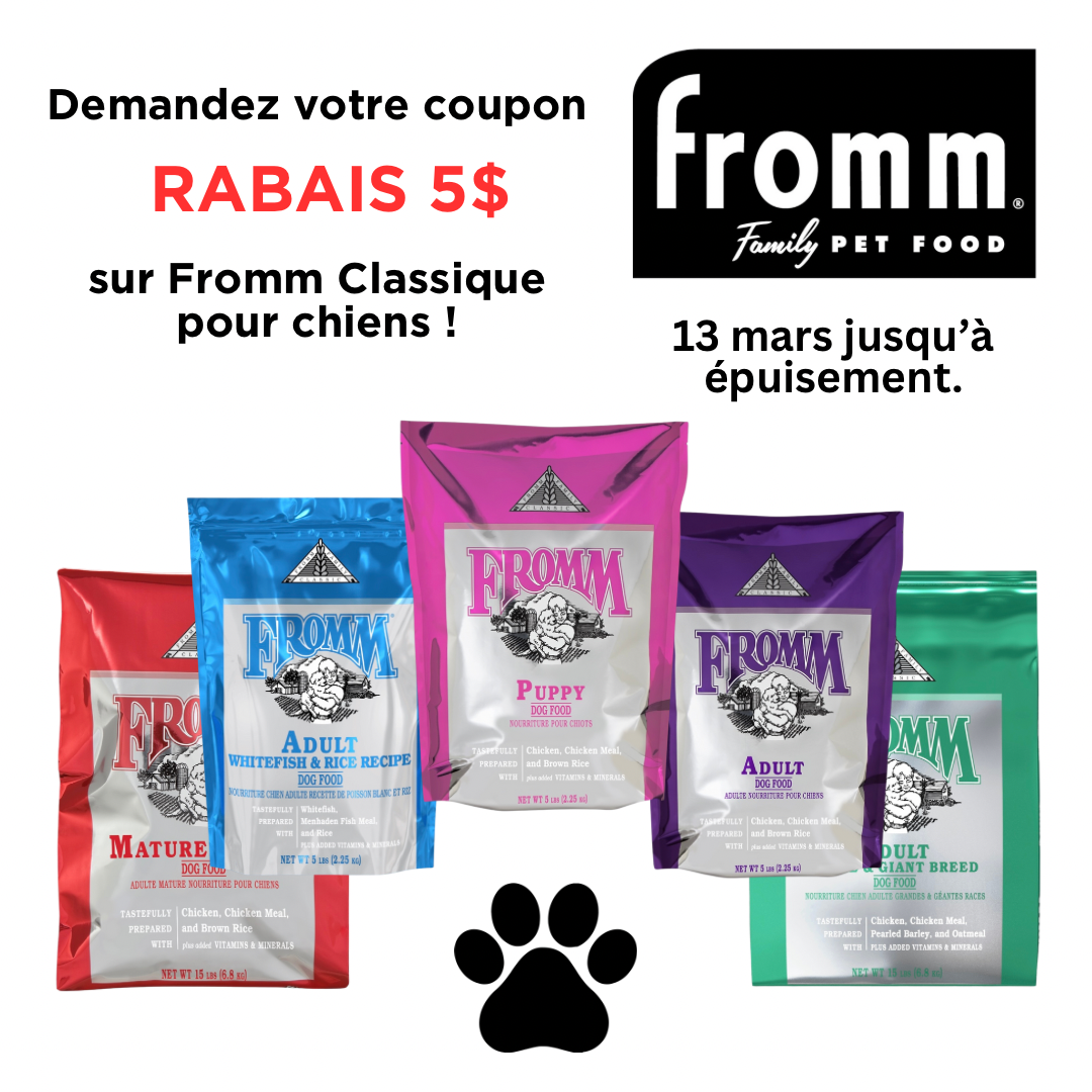 Fromm Classique pour chiens rabais mars