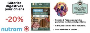 Bâtons Nutram digestifs et dentaires pour chiens : en promotions pour avril