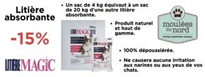 Litière Magic en promotion pour avril