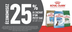 Promotion Royal Canin petits sacs pour chiens
