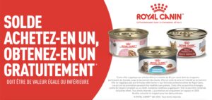 Royal Canin humide BOGO pour chat avril 2025