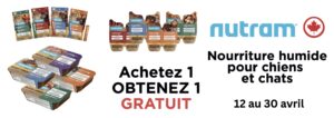 Nutram promotions d'avril nourriture humide