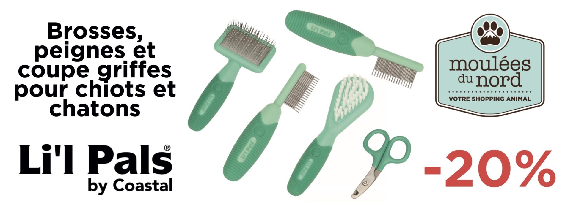 Li'l Pals brosses et peignes pour chiots et chatons en rabais