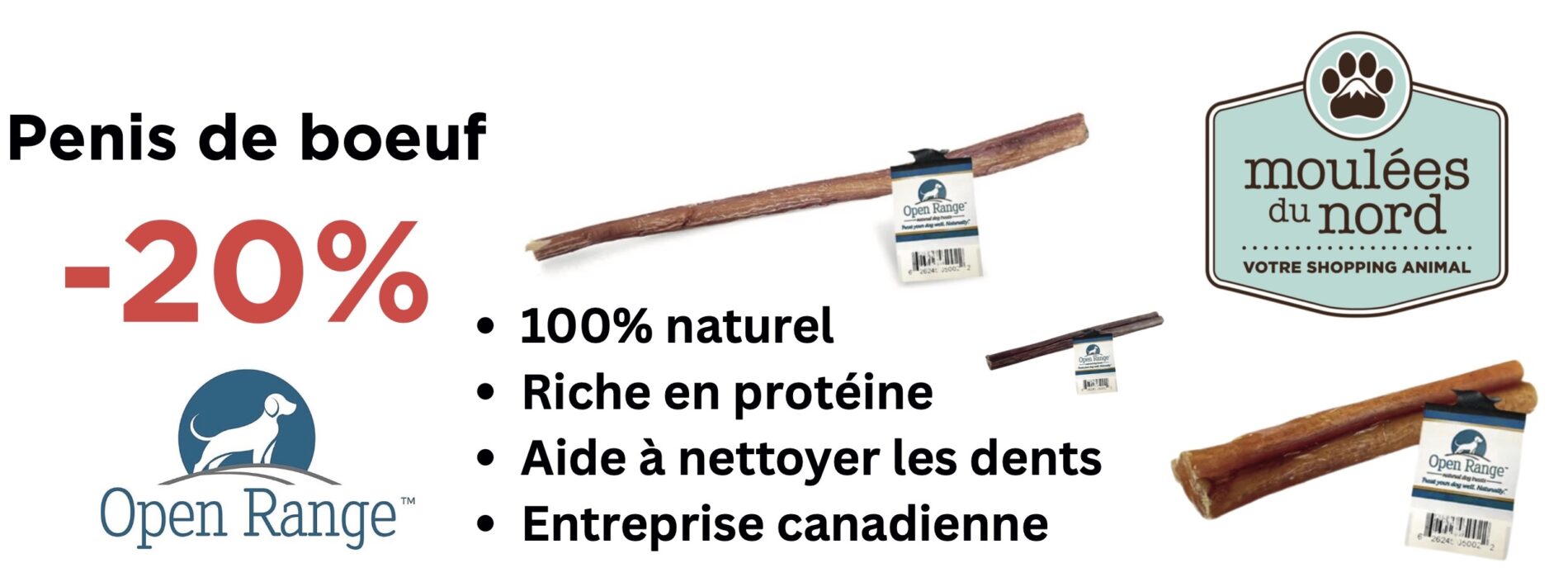 Penis de boeuf Open Range en rabais pour mai