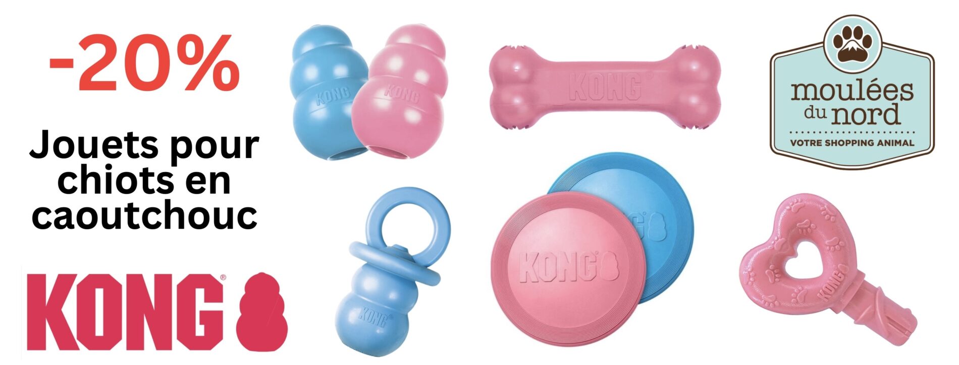 Jouets Kong chiots en rabais pour mai