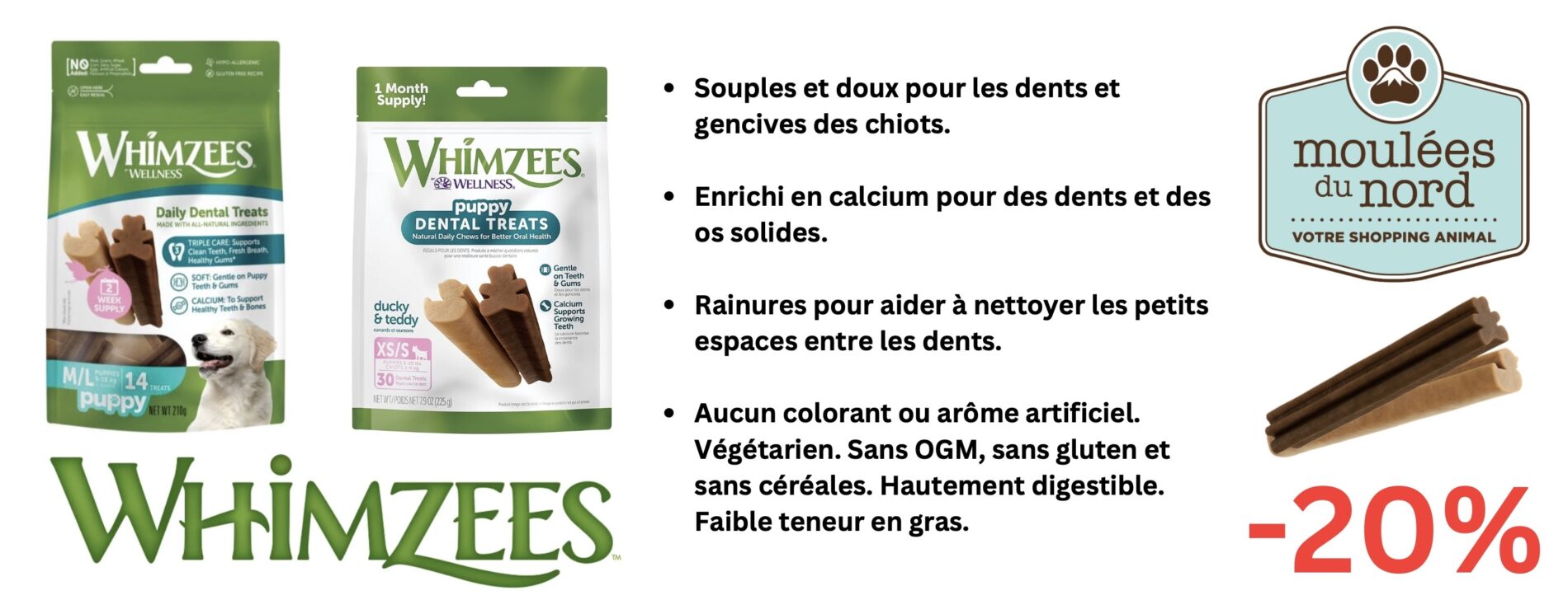Whimzeez chiots en promotions