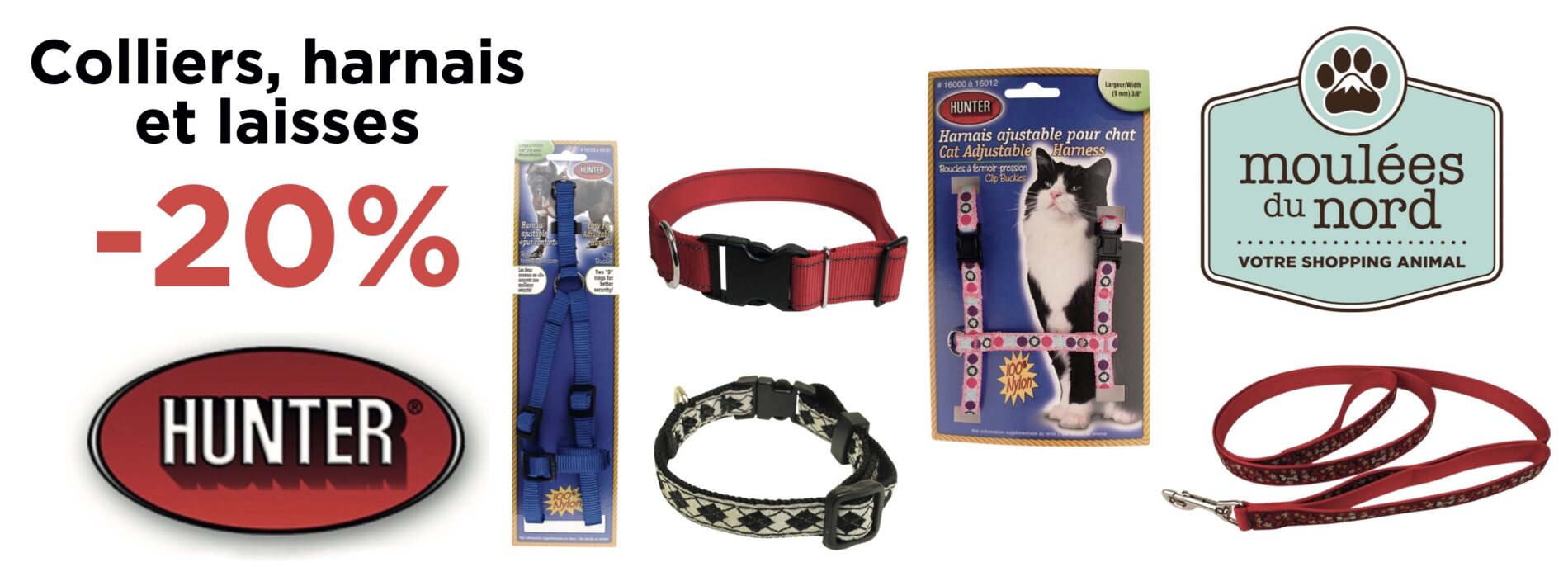 Hunter colliers harnais et laisses en promotion
