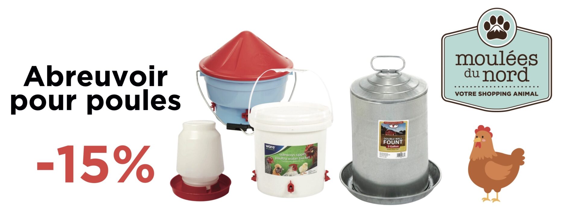 Abreuvoir pour poules en promotion pour juin