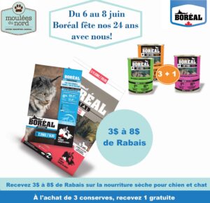 Gros rabais d'anniversaire sur la nourriture Boréal