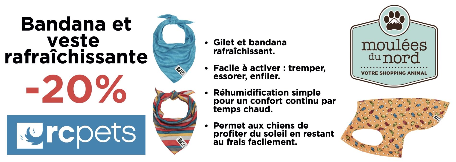 Bandana et vest rafraichissante RC Pets