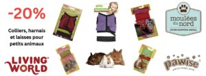 Harnais et laisses pour petits animaux en rabais pour juillet