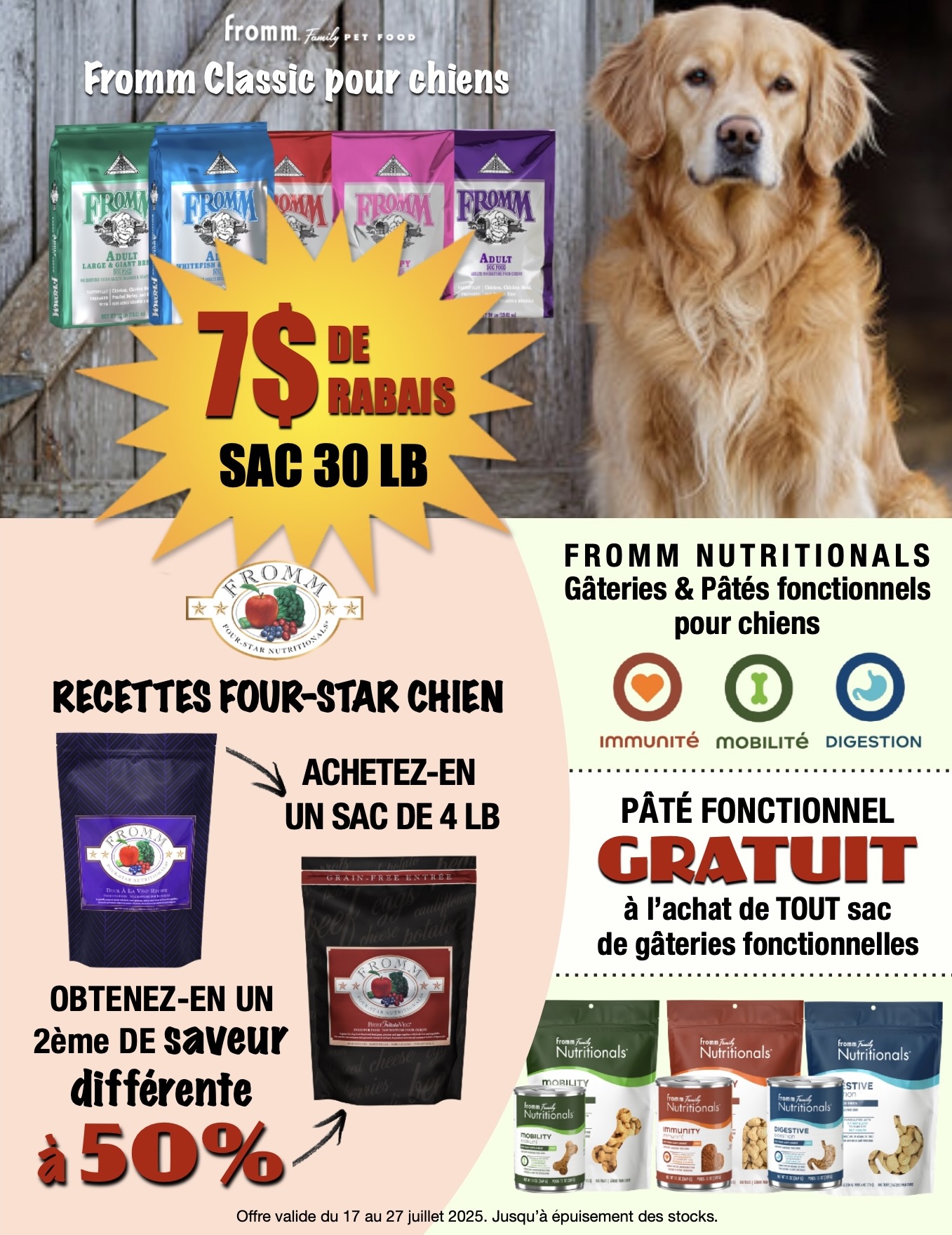 Promotion de juillet sur Fromm pour chiens
