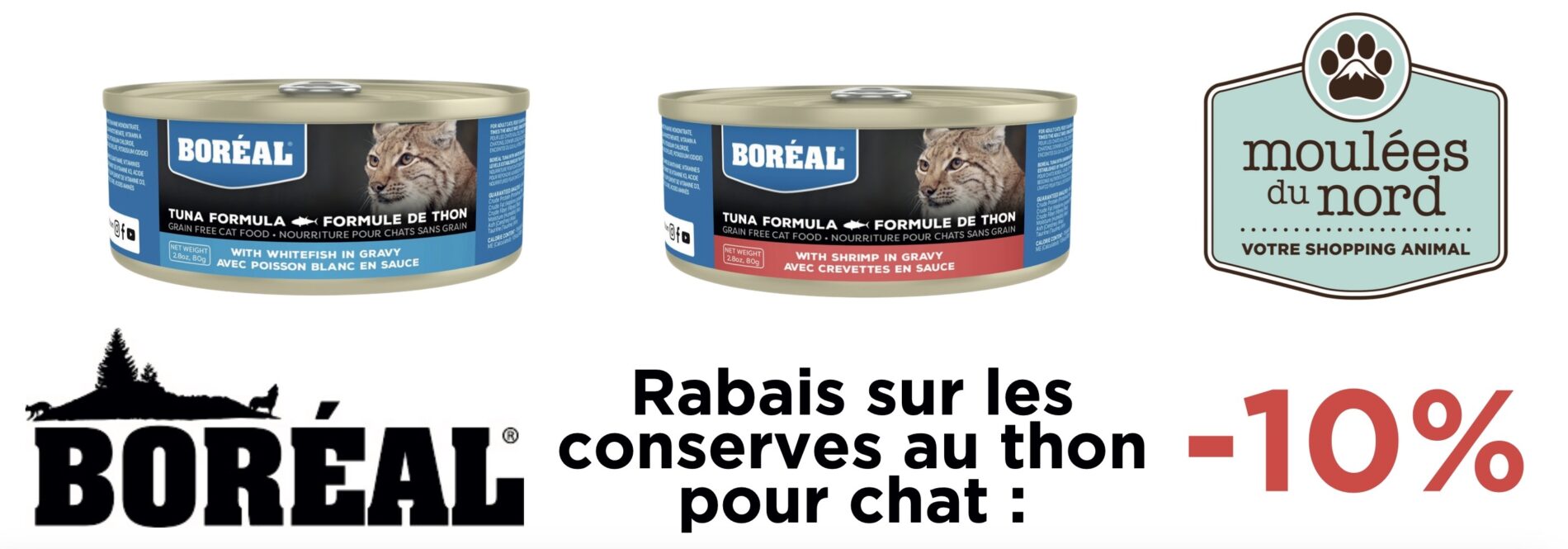 Conserves Boréal pour chats en promotion