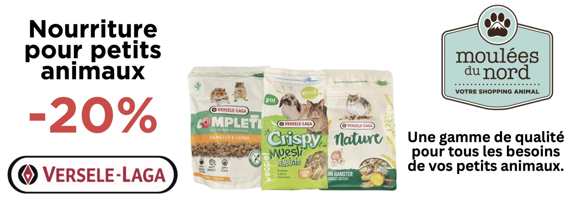Nourriture pour petits animaux en promotion