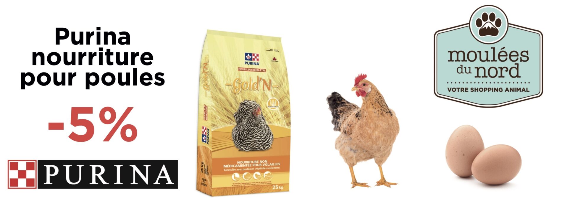 Purina pour poules en promotion