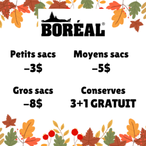 Escompte d'oktoberfest sur Boréal