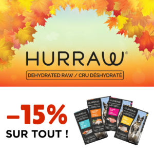 Rabais sur nourriture Hurraw pour chiens
