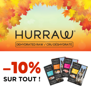Rabais sur nourriture Hurraw pour chiens