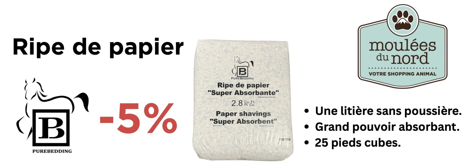 Promotion sur ripe de papier pour les animaux de ferme