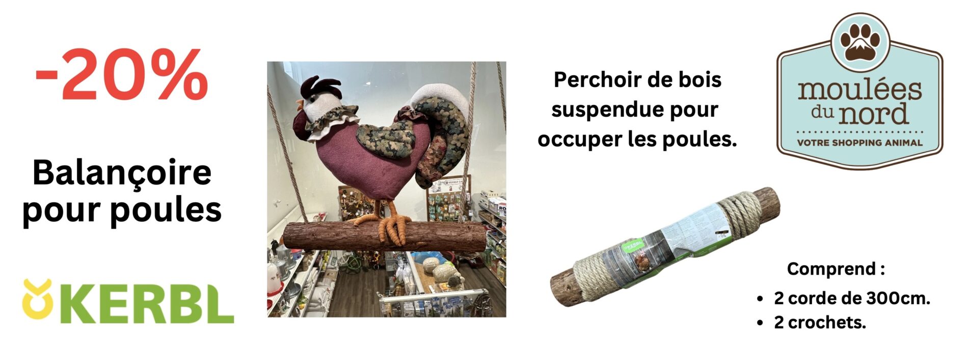 Balancoire pour poules en rabais octobre