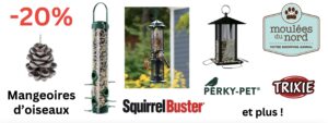 Rabais sur les mangeoires d'oiseaux sauvages