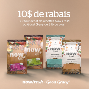 Promotion d'octobre sur la nourriture nowfresh et Good Gravy