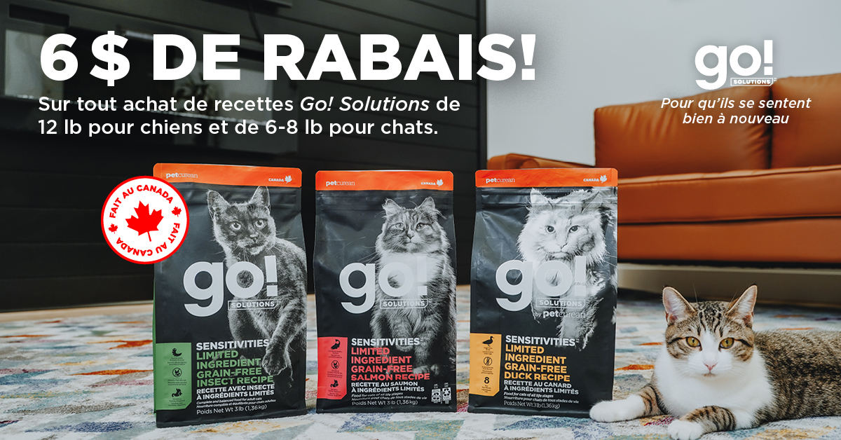 Promotions sur la nourriture GO! Petcurean pour chiens et chats