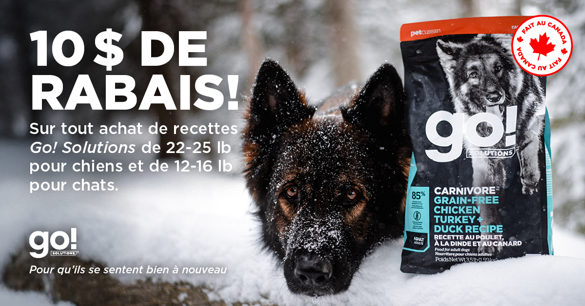 Promotions sur la nourriture GO! Petcurean pour chiens et chats