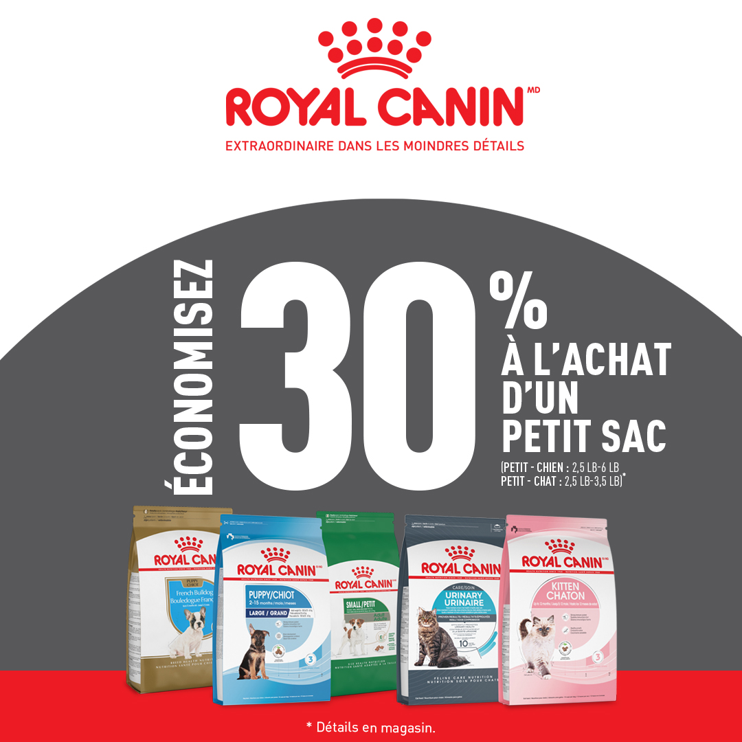 Nourriture Royal Canin chats et chiens en promotions novembre vendrei fou black friday