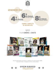 Rabais de vendredi fou sur nourriture Oven Baked Tradition chats et chiens