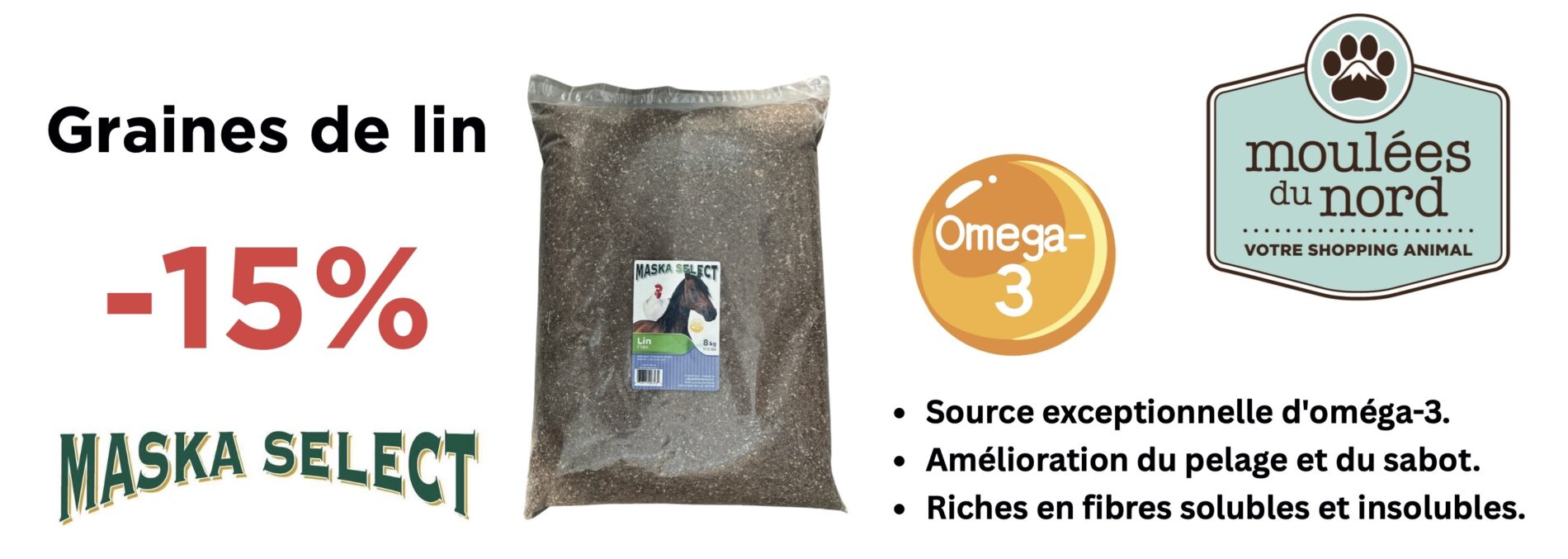 Graines de lin en rabais pour les animaux de ferme