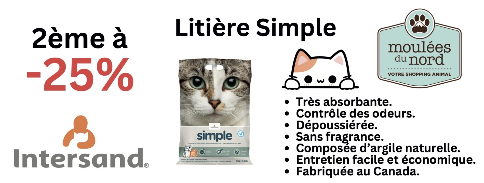 Litière en promotion janvier: Intersand Simple