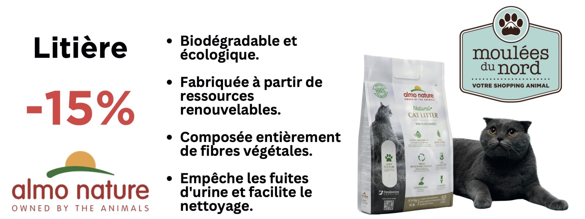 Promotion de février sur la litière Almo Nature