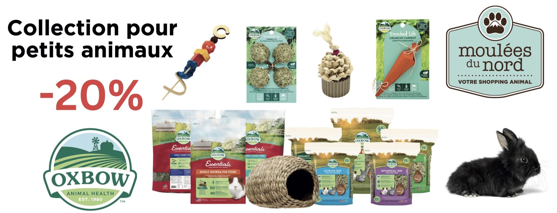Rabais sur la collection Oxbow pour petits animaux