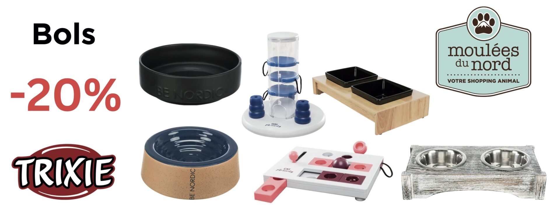 Promotion sur les bols et jouets interactifs Trixie