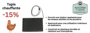 Promotion de février sur les tapis chauffants pour poules