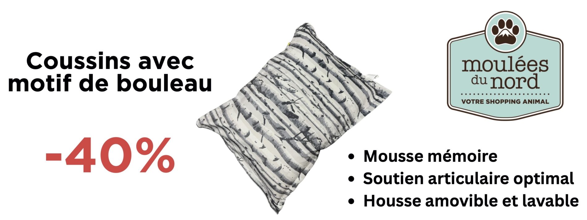 Coussins bouleau pour chiens en promotion