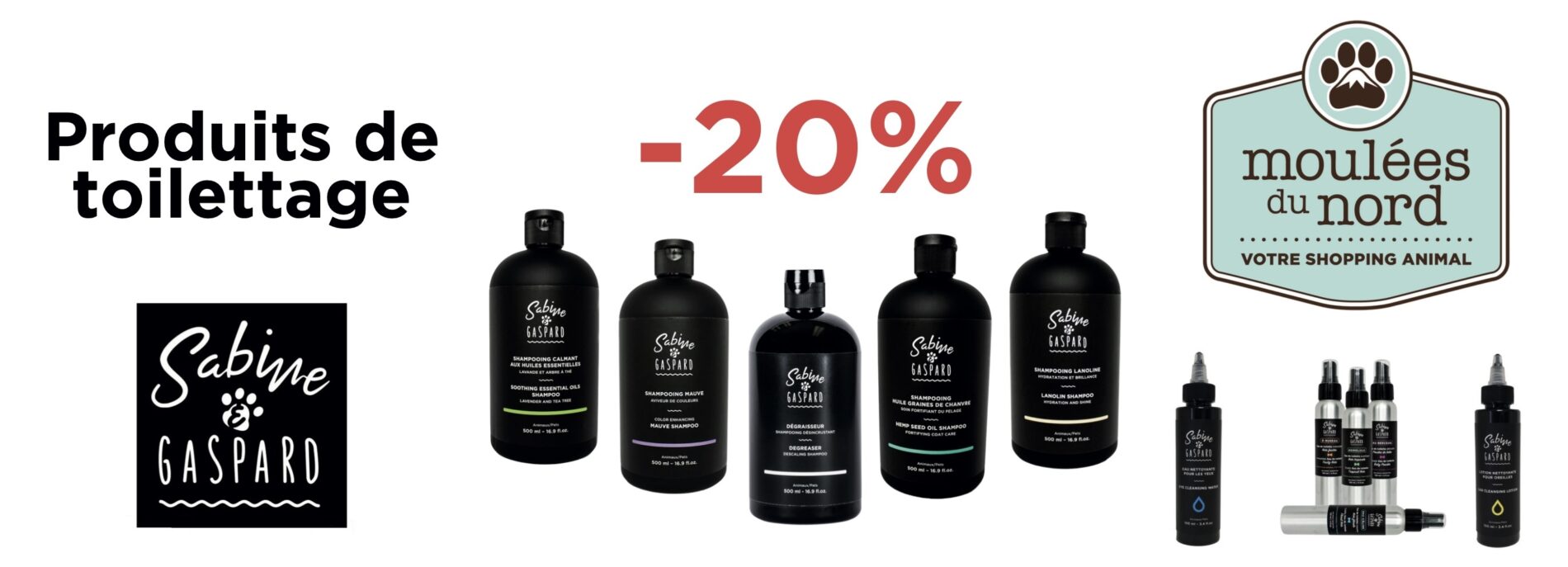 Produits de toilettage pour les animaux en promotion