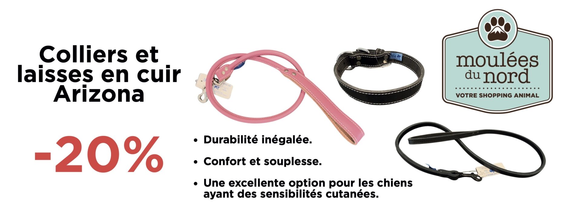 Colliers et laisses Arizona en promotion