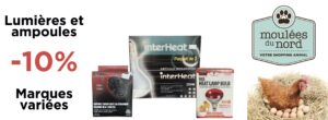 Promotion sur les lumières et ampoules pour poules
