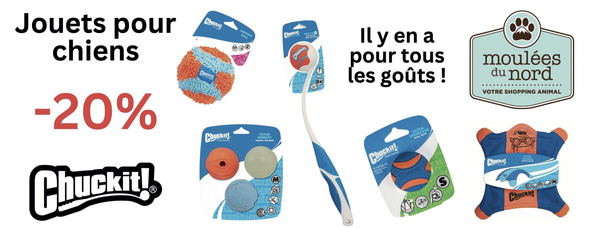 Jouets pour chiens Chuckit! en promotion