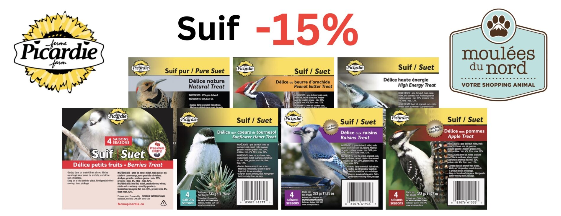 Suif en rabais décembre oiseaux sauvages